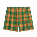 Irish Themed Plaid Pattern Print Mesh Shorts