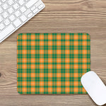 Irish Themed Plaid Pattern Print Mouse Pad