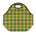 Irish Themed Plaid Pattern Print Neoprene Lunch Bag