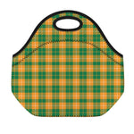 Irish Themed Plaid Pattern Print Neoprene Lunch Bag