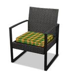 Irish Themed Plaid Pattern Print Outdoor Seat Cushion Cover