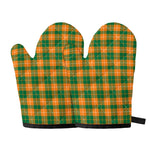 Irish Themed Plaid Pattern Print Oven Mitts
