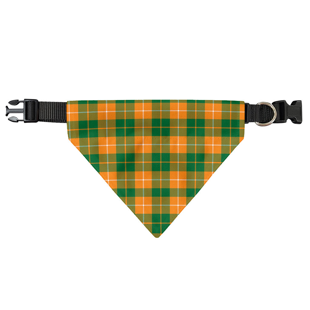 Irish Themed Plaid Pattern Print Over The Collar Dog Bandana
