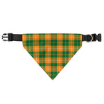 Irish Themed Plaid Pattern Print Over The Collar Dog Bandana