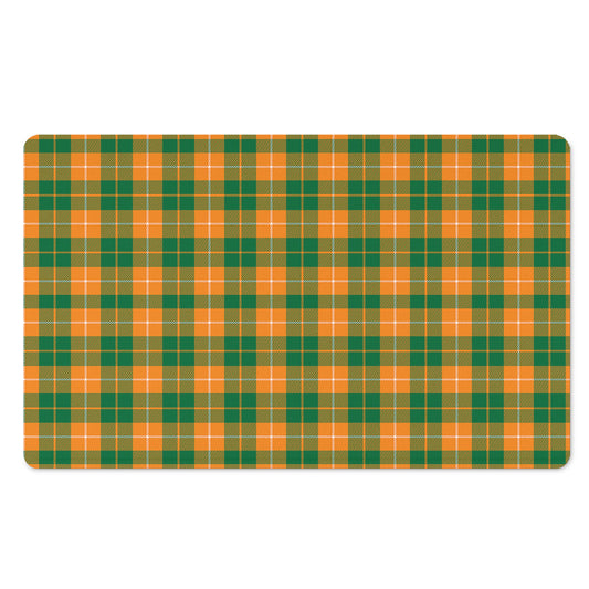 Irish Themed Plaid Pattern Print Polyester Doormat