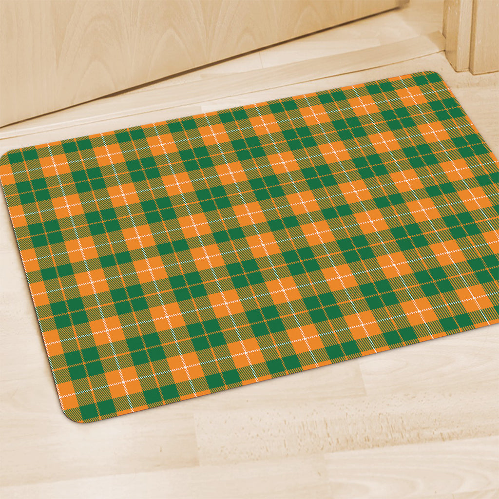Irish Themed Plaid Pattern Print Polyester Doormat