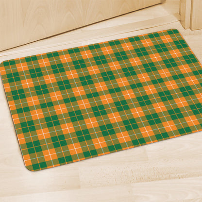 Irish Themed Plaid Pattern Print Polyester Doormat