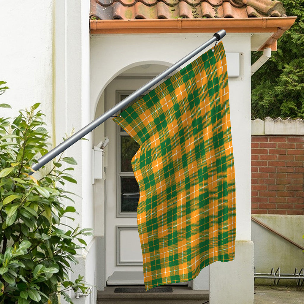 Irish Themed Plaid Pattern Print Polyester Flag