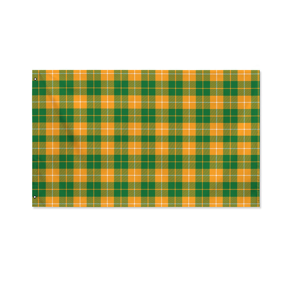 Irish Themed Plaid Pattern Print Polyester Flag