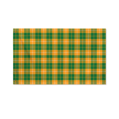 Irish Themed Plaid Pattern Print Polyester Flag