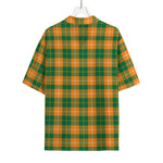 Irish Themed Plaid Pattern Print Rayon Hawaiian Shirt