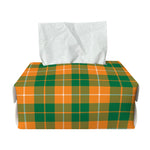 Irish Themed Plaid Pattern Print Rectangle Tissue Box Cover