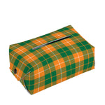 Irish Themed Plaid Pattern Print Rectangle Tissue Box Cover