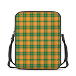 Irish Themed Plaid Pattern Print Rectangular Crossbody Bag
