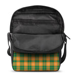 Irish Themed Plaid Pattern Print Rectangular Crossbody Bag