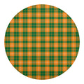 Irish Themed Plaid Pattern Print Round Blanket