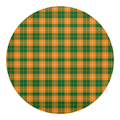 Irish Themed Plaid Pattern Print Round Blanket