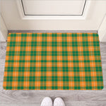 Irish Themed Plaid Pattern Print Rubber Doormat