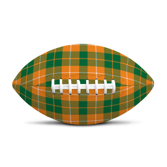 Irish Themed Plaid Pattern Print Rugby Ball