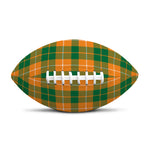 Irish Themed Plaid Pattern Print Rugby Ball