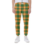 Irish Themed Plaid Pattern Print Scuba Joggers