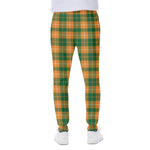 Irish Themed Plaid Pattern Print Scuba Joggers