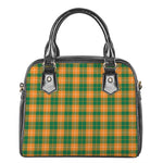 Irish Themed Plaid Pattern Print Shoulder Handbag