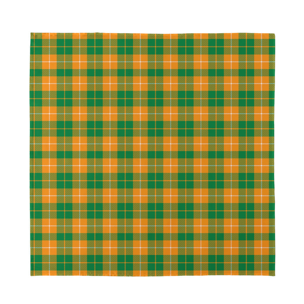 Irish Themed Plaid Pattern Print Silk Bandana