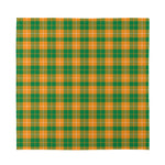 Irish Themed Plaid Pattern Print Silk Bandana