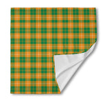 Irish Themed Plaid Pattern Print Silk Bandana