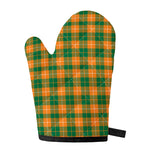 Irish Themed Plaid Pattern Print Single Oven Mitt