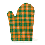 Irish Themed Plaid Pattern Print Single Oven Mitt