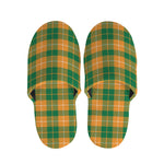 Irish Themed Plaid Pattern Print Slippers