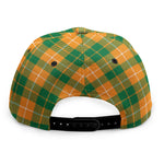 Irish Themed Plaid Pattern Print Snapback Cap