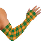 Irish Themed Plaid Pattern Print Sun Protection Arm Sleeves