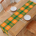 Irish Themed Plaid Pattern Print Table Runner