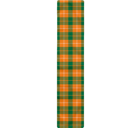 Irish Themed Plaid Pattern Print Table Runner