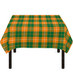 Irish Themed Plaid Pattern Print Tablecloth