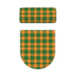 Irish Themed Plaid Pattern Print Toilet Lid And Tank Cover Set