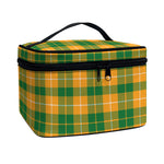 Irish Themed Plaid Pattern Print Travel Makeup Bag