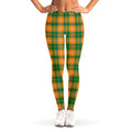 Irish Themed Plaid Pattern Print Women's Leggings
