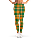 Irish Themed Plaid Pattern Print Women's Leggings