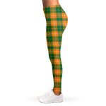 Irish Themed Plaid Pattern Print Women's Leggings