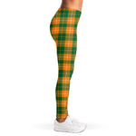 Irish Themed Plaid Pattern Print Women's Leggings