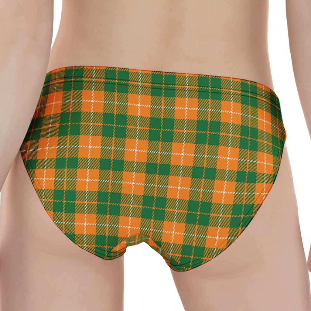 Irish Themed Plaid Pattern Print Women's Panties