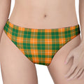 Irish Themed Plaid Pattern Print Women's Thong