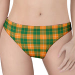 Irish Themed Plaid Pattern Print Women's Thong