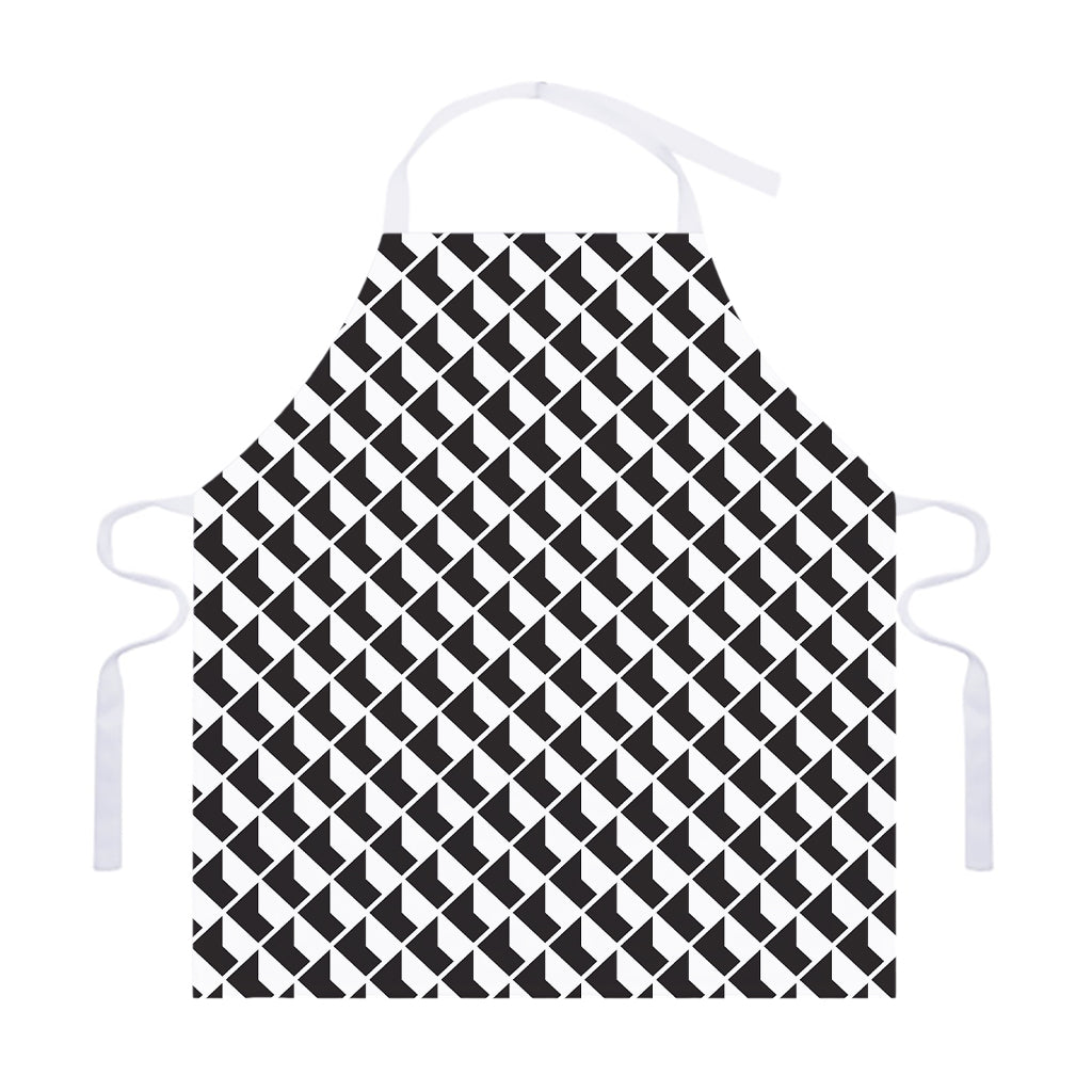 Isometric Geometric Pattern Print Adjustable Apron
