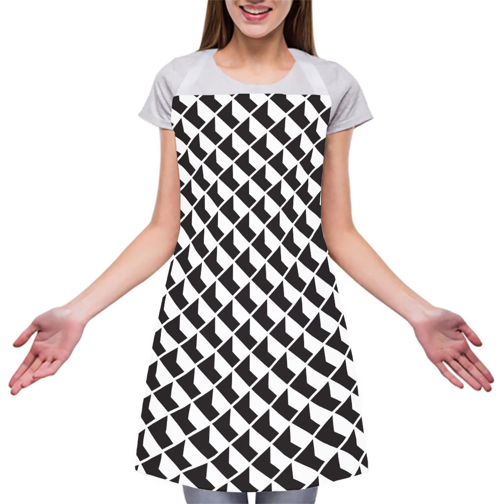 Isometric Geometric Pattern Print Adjustable Apron