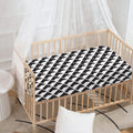 Isometric Geometric Pattern Print Baby Crib Sheet